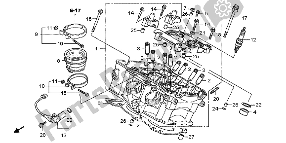 Wszystkie części do G? Owica Cylindra (ty?) Honda VFR 800X 2012