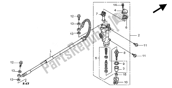 Tutte le parti per il Rr. Pompa Freno del Honda CRF 250R 2010