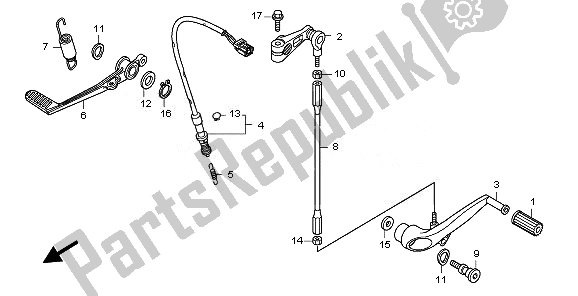 Toutes les pièces pour le Pédale du Honda CBR 1000 RR 2010