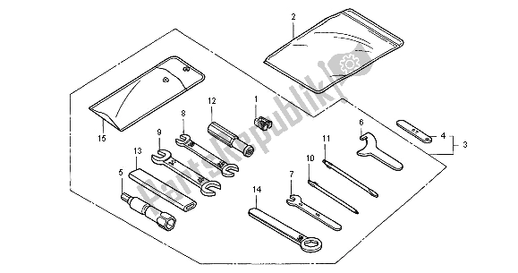 Toutes les pièces pour le Outils du Honda CB 750F2 2001