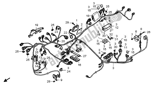 Tutte le parti per il Cablaggio del Honda NSA 700A 2008