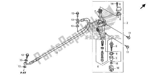 Todas las partes para Cilindro Maestro Del Freno Trasero de Honda CRF 250X 2013