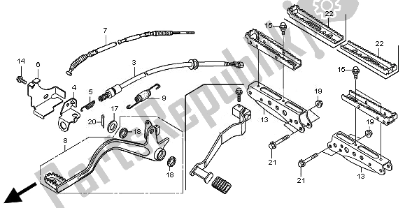 Alle onderdelen voor de Stap & Pedaal van de Honda TRX 500 FE Foretrax Foreman ES 2010