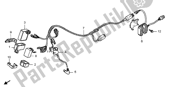 Todas las partes para Arnés De Cables de Honda TRX 300 EX Sportrax 2003