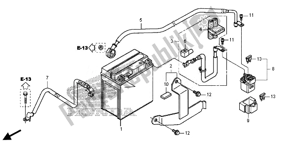 All parts for the Battery of the Honda CRF 250M 2014