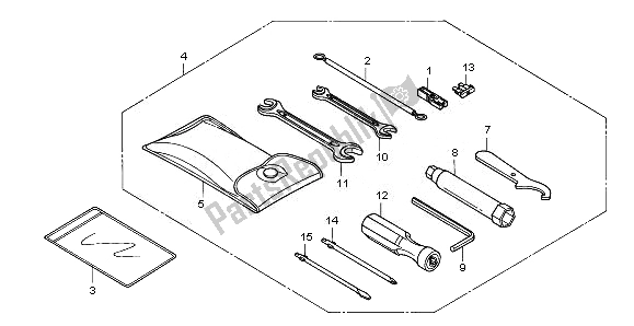 Todas as partes de Ferramentas do Honda FES 150 2008