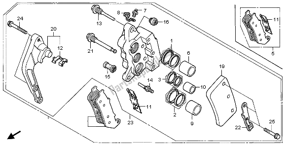 Tutte le parti per il Pinza Freno Anteriore del Honda CBR 1000F 1999