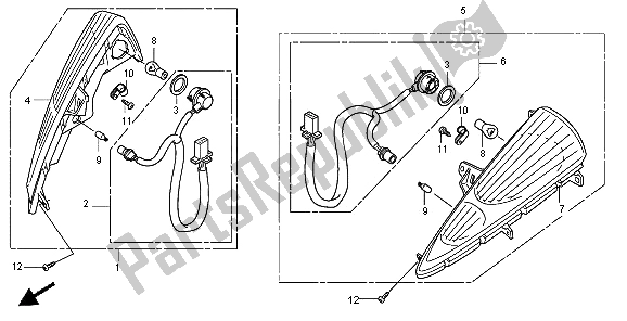 Todas las partes para Guiño Frontal de Honda SH 300A 2008