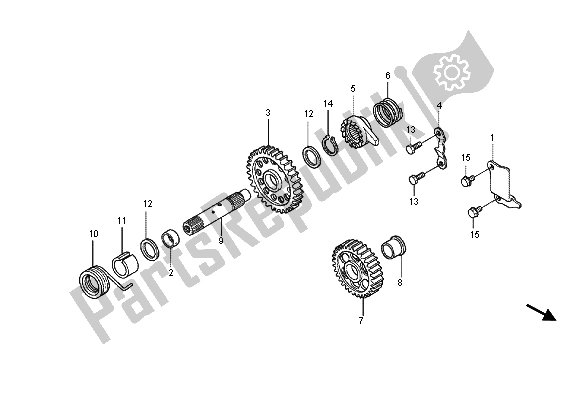 Toutes les pièces pour le Broche De Démarreur du Honda CRF 450R 2012