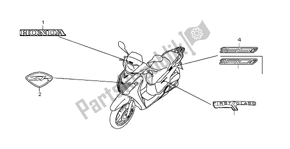 All parts for the Mark of the Honda SH 125R 2011