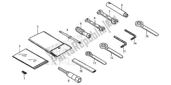 All parts for the Tools of the Honda CRF 250M 2015