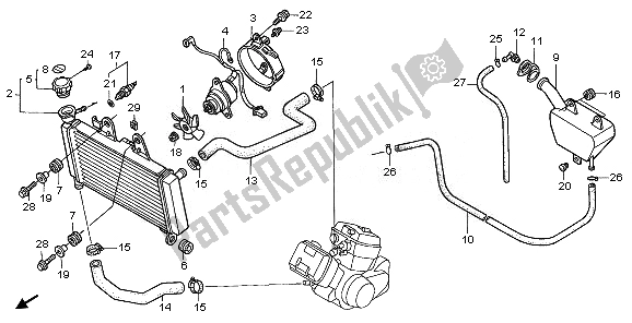 Todas las partes para Radiador de Honda VT 125C 2008