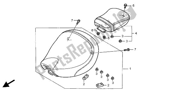 Tutte le parti per il Posto A Sedere del Honda VT 125C 2004