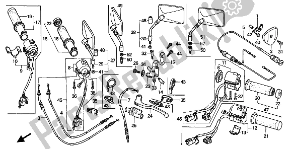 Alle onderdelen voor de Schakelaar & Kabel van de Honda VT 600C 1994