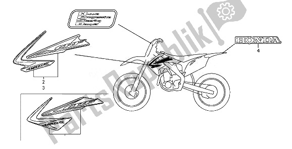 Todas as partes de Marca do Honda CRF 450R 2010