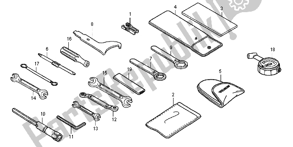 All parts for the Tools of the Honda CBF 1000F 2012