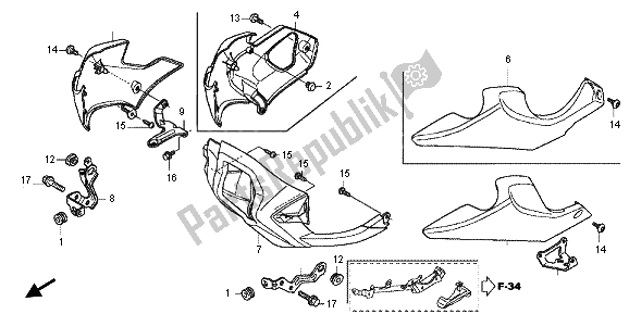 Todas as partes de Sob O Capuz do Honda NC 700 XD 2013