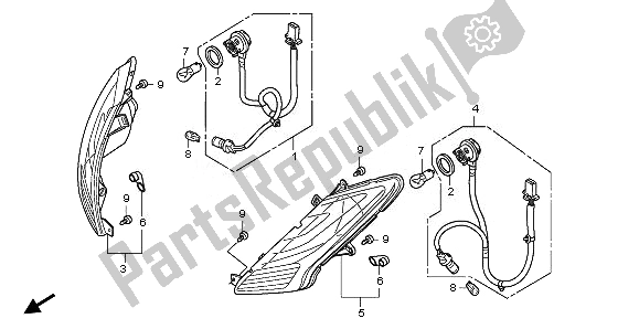 All parts for the Winker of the Honda SH 125S 2011