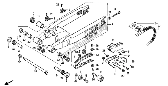 Todas las partes para Basculante de Honda CR 125R 1992