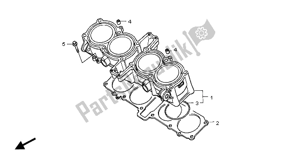 All parts for the Cylinder of the Honda CB 1000F 1995