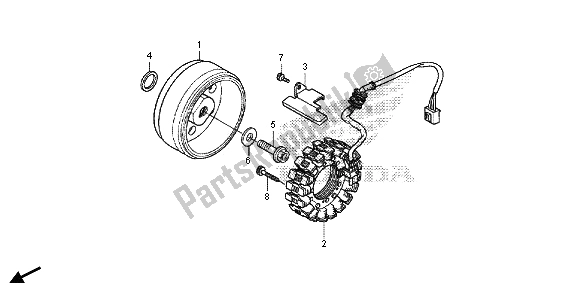 All parts for the Generator of the Honda VT 750 CS 2013