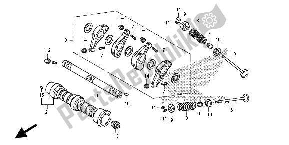 All parts for the Camshaft & Valve of the Honda NC 700 SD 2012