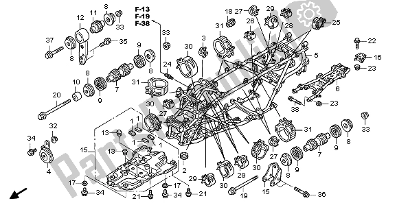 Todas las partes para Cuerpo Del Marco de Honda TRX 680 FA Fourtrax Rincon 2009