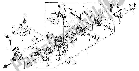 Tutte le parti per il Corpo Valvola Principale del Honda TRX 650 FA Fourtrax Rincon 2005