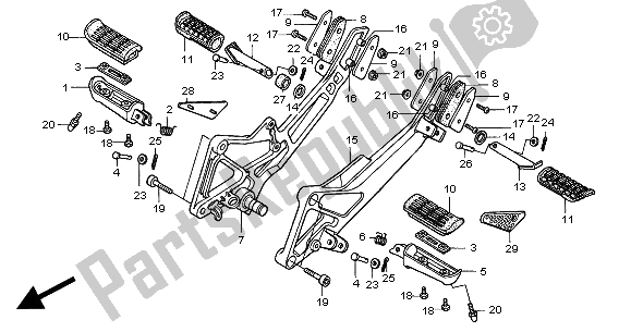 All parts for the Step of the Honda CB 600F2 Hornet 2000