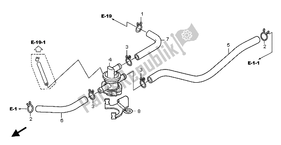 Wszystkie części do Zawór Steruj? Cy Wtryskiem Powietrza Honda XL 125V 80 KMH 2003