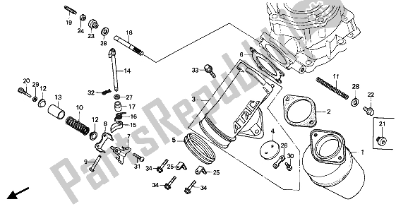 Todas las partes para Colector De Escape de Honda CR 125R 1985