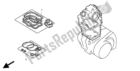 All parts for the Eop-1 Gasket Kit A of the Honda TRX 680 FA Fourtrax Rincon 2010