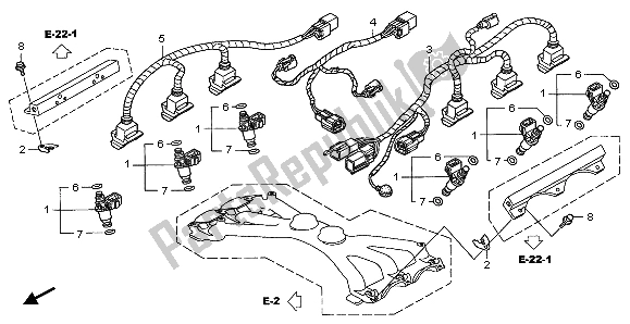 Toutes les pièces pour le Injecteur du Honda GL 1800 2007