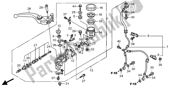 All parts for the Fr. Brake Master Cylinder of the Honda CBR 1000 RR 2011