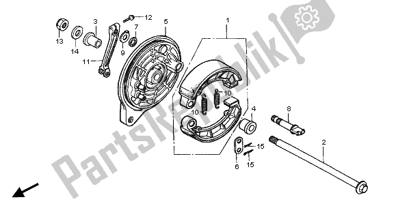 Todas as partes de Pandel De Freio Traseiro do Honda VT 750 DC 2001