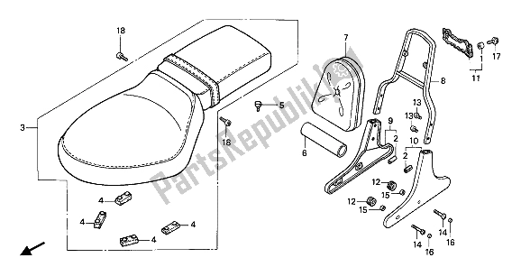 Todas las partes para Asiento de Honda VT 600C 1993