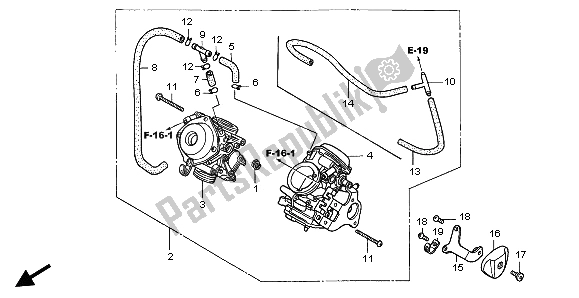 Todas las partes para Carburador (montaje) de Honda VT 750 DC 2002