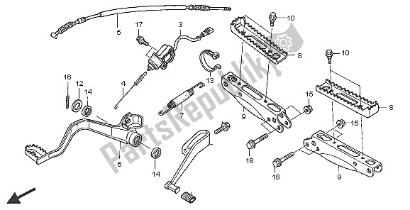 Todas las partes para Paso de Honda TRX 350 FE Fourtrax 4X4 ES 2005