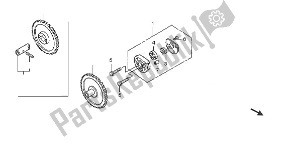 All parts for the Oil Pump of the Honda NPS 50 2005