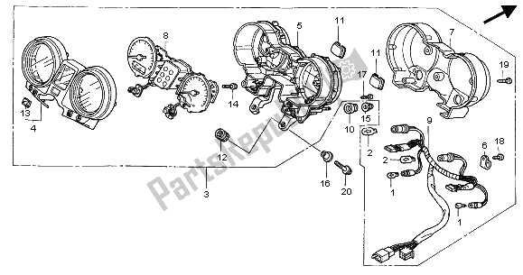 Tutte le parti per il Metro (kmh) del Honda CBF 500A 2006