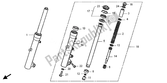 Tutte le parti per il Forcella Anteriore del Honda FJS 600D 2011