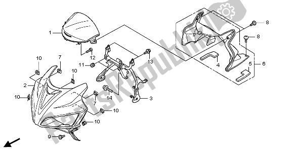 Todas las partes para Capucha Superior de Honda CBR 125 RW 2007