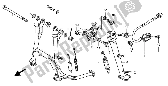 Todas as partes de Ficar do Honda CBF 600S 2010