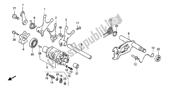 Tutte le parti per il Tamburo Del Cambio del Honda NX 650 1990