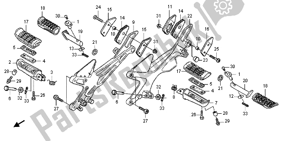 Alle onderdelen voor de Stap van de Honda CBF 1000 FS 2012