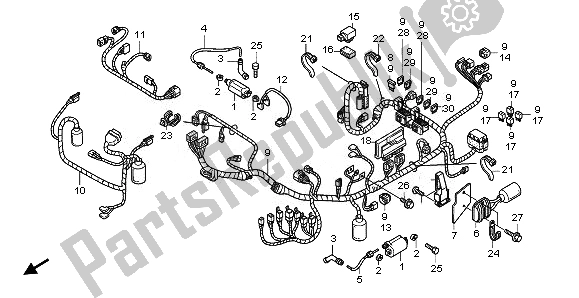 Todas las partes para Mazo De Cables Y Bobina De Encendido de Honda NT 700 VA 2008