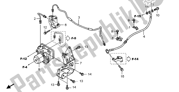 Todas las partes para Manguera De Freno Trasero de Honda NSA 700A 2009