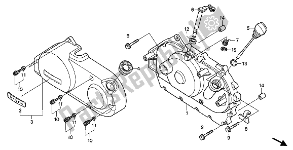 Tutte le parti per il Coperchio Carter Destro del Honda VT 750C 2007