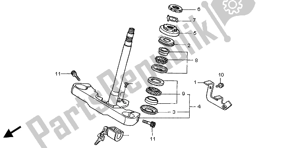 Todas las partes para Vástago De Dirección de Honda VT 750 DC 2002