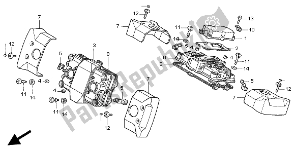 Tutte le parti per il Coperchio Della Testata del Honda VF 750C 1997